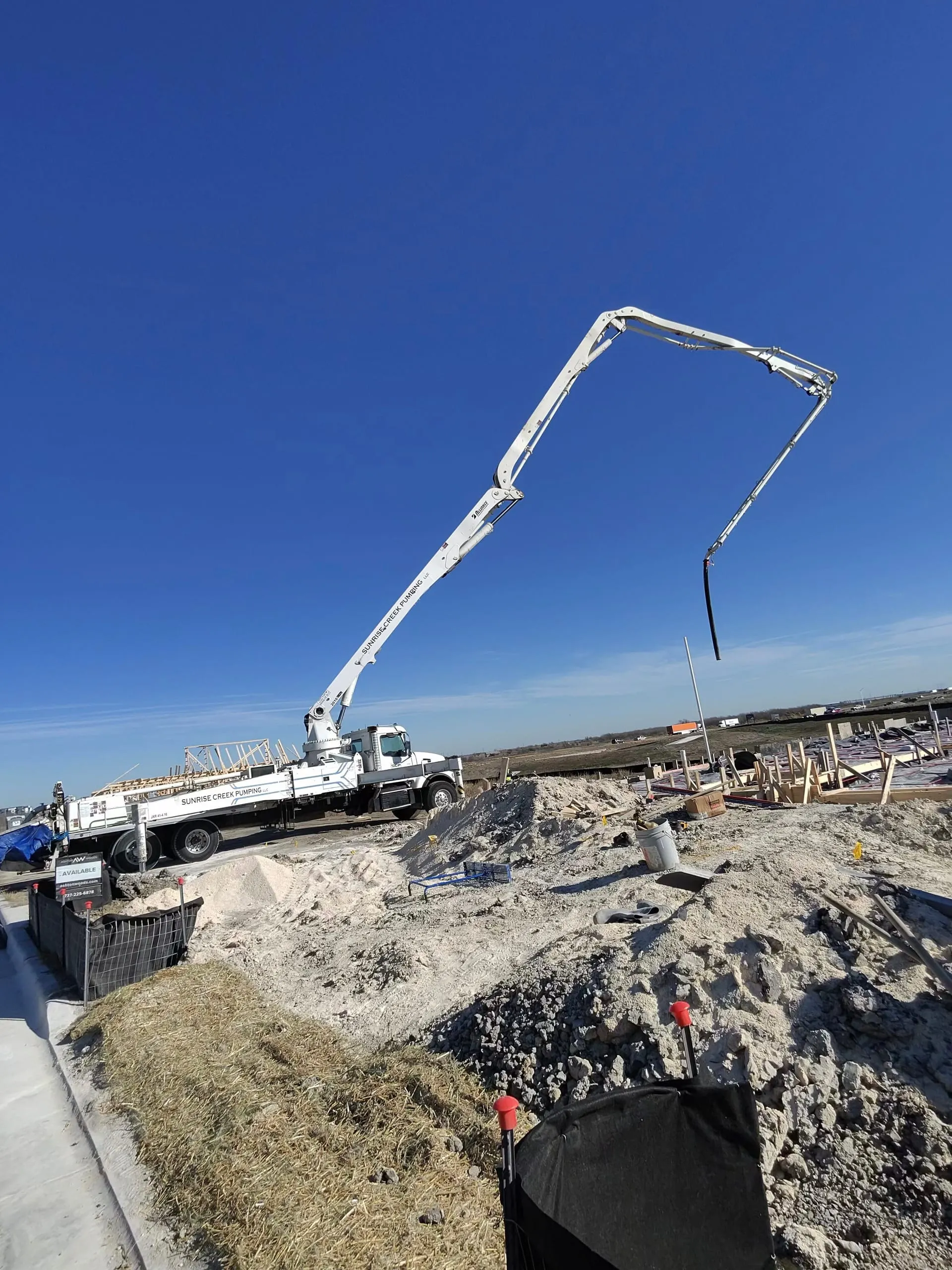 Concrete pour in progress